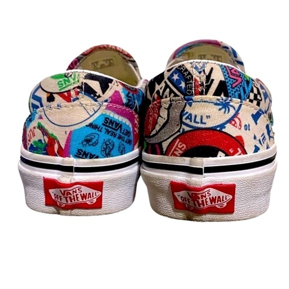 VANS BMX Slip-Ons Mash-Up Sticker Multi Color Women’s Size 5.5 - Picture 6 of 11